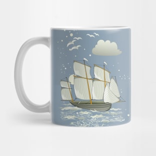 Ancient Viking sailboat Mug